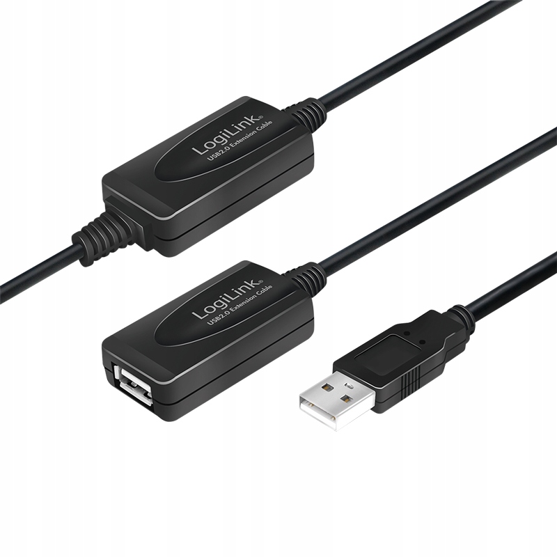 Prodlužovací kabel Usb 2.0 LogiLink 15 m Usb-a M/f se zesilovačem a stíněním