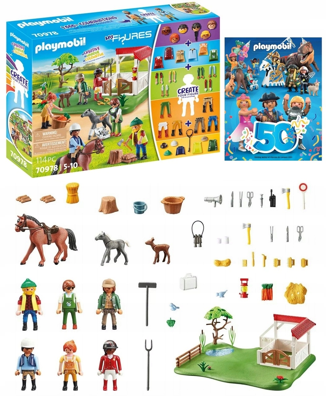 Playmobil 70978 My Figures: Ranczo Figurki Konie