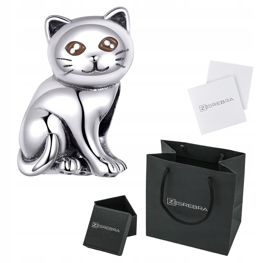 

Charms Srebrny Kot do Pandora srebro 925 koralik