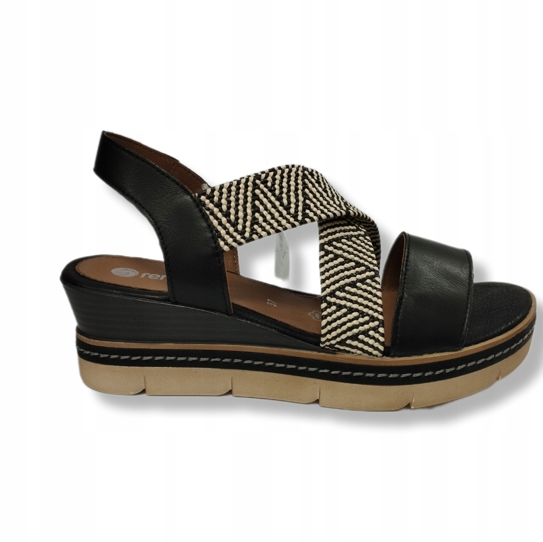 Remonte dámské sandály D2L54-03 koturn černé vel. 39