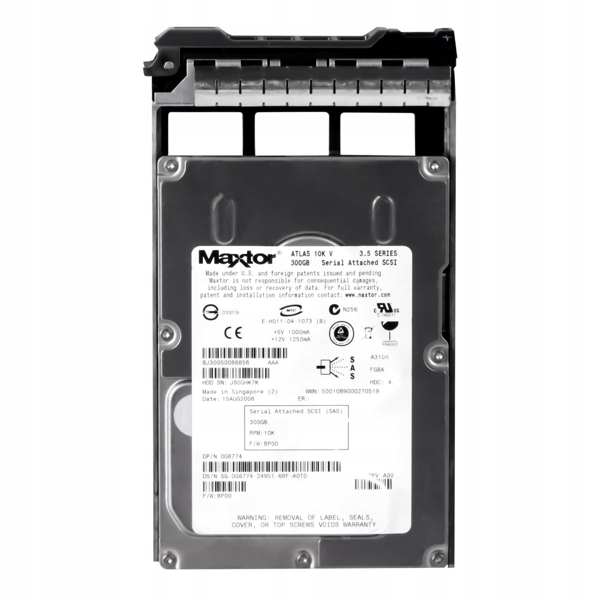 Dell 0G8774 300GB 10K 16MB Sas 3.5" 8J300S0