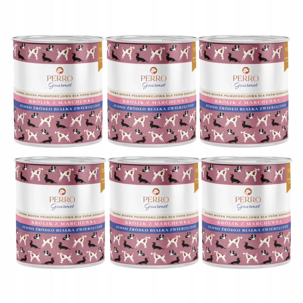 Perro Králík s mrkví Gourmet krmivo Premium 6x800 g