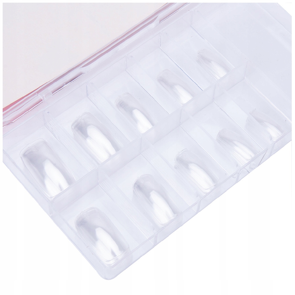 

Tipsy Clear Kwadrat 100szt Przezroczyste w kasetce