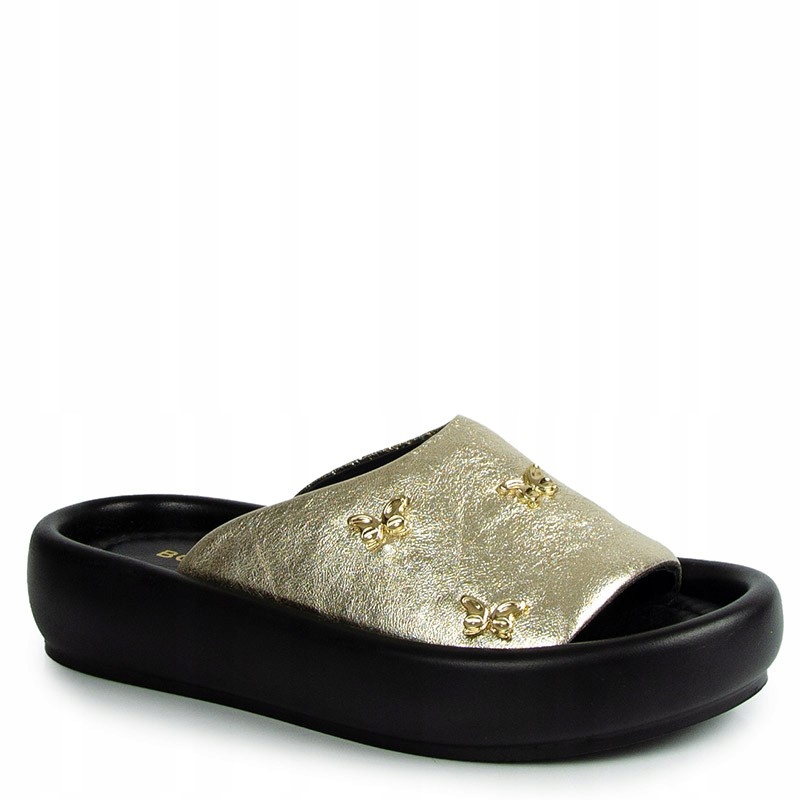 Boccato 069.MT01 Zlaté Kožené Nazouváky S Ozdobou 39