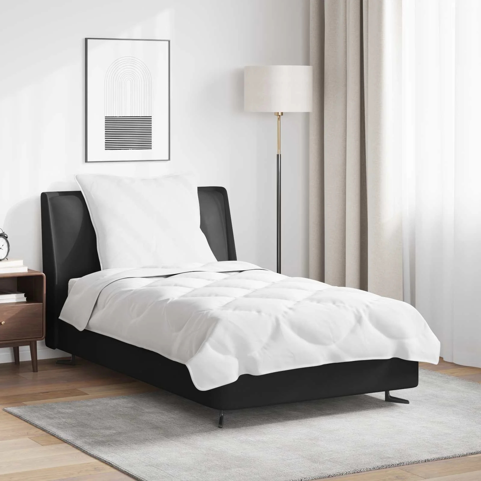 vidaXL Sada přikrývek s polštářem 2 pcs Bílá Mikrovlákno