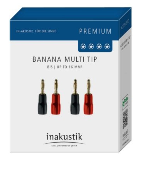 Inakustik Premium Wtyk Bananowy 3-4mm 4 Szt