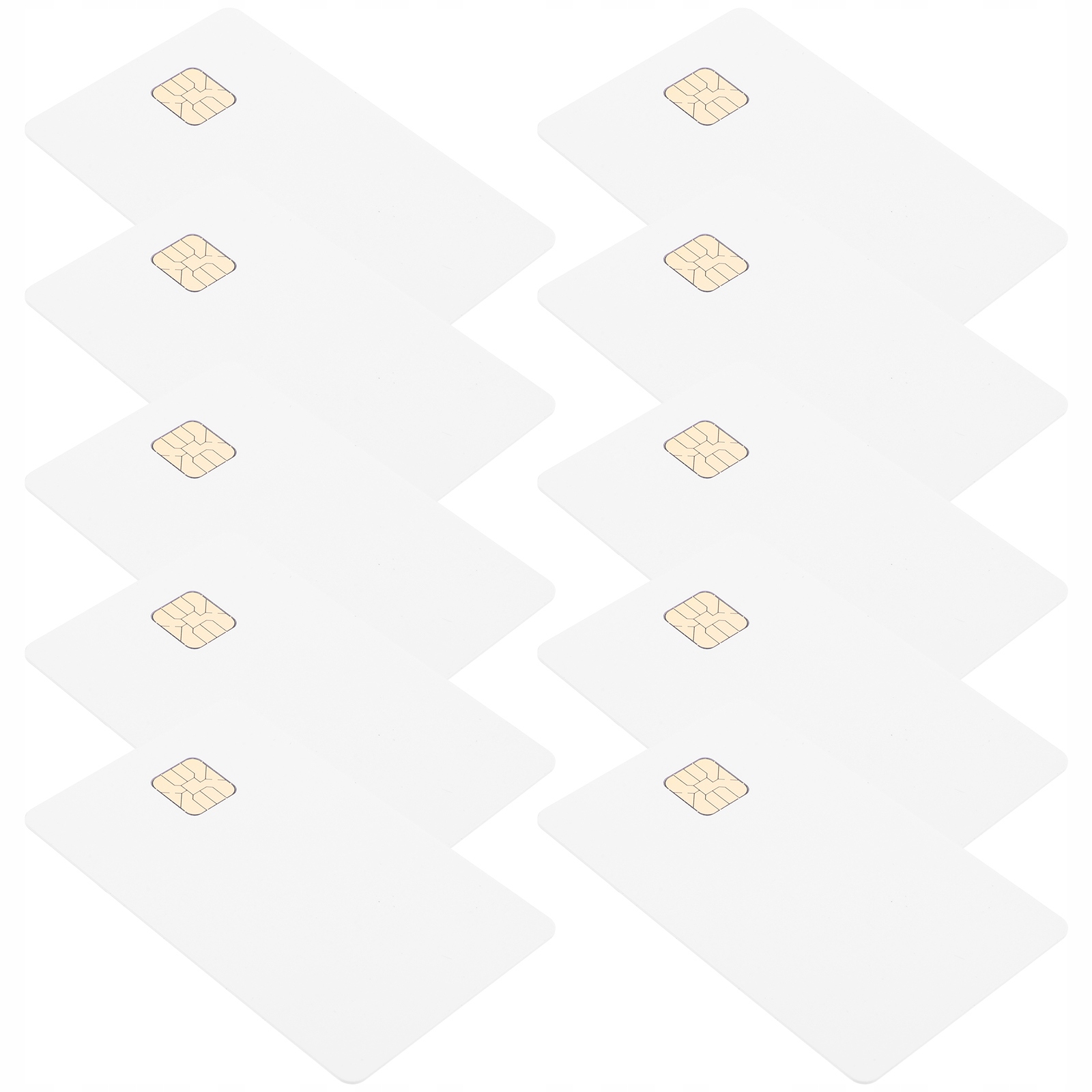 KARTY CHIPOWE białe puste PCV do kontroli dostępu programowego | 10 szt.