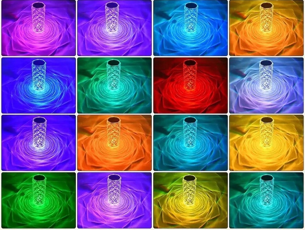 LAMPA KRYSZTAŁOWA LED LAMPKA NOCNA DOTYKOWA PILOT Marka inna marka