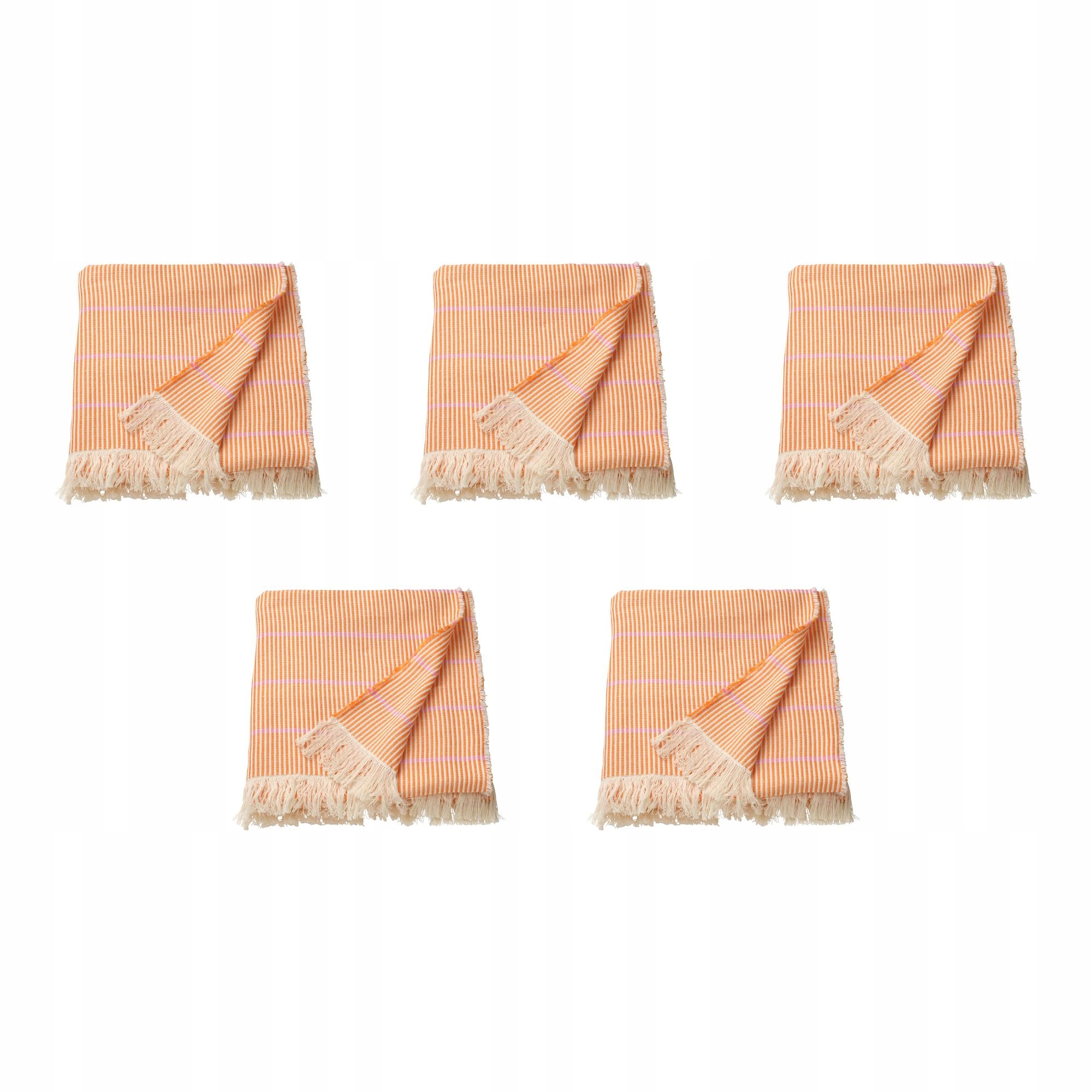 5 ks Lappkattfot Pled zářivě oranžová/růžová 130 x 170 cm