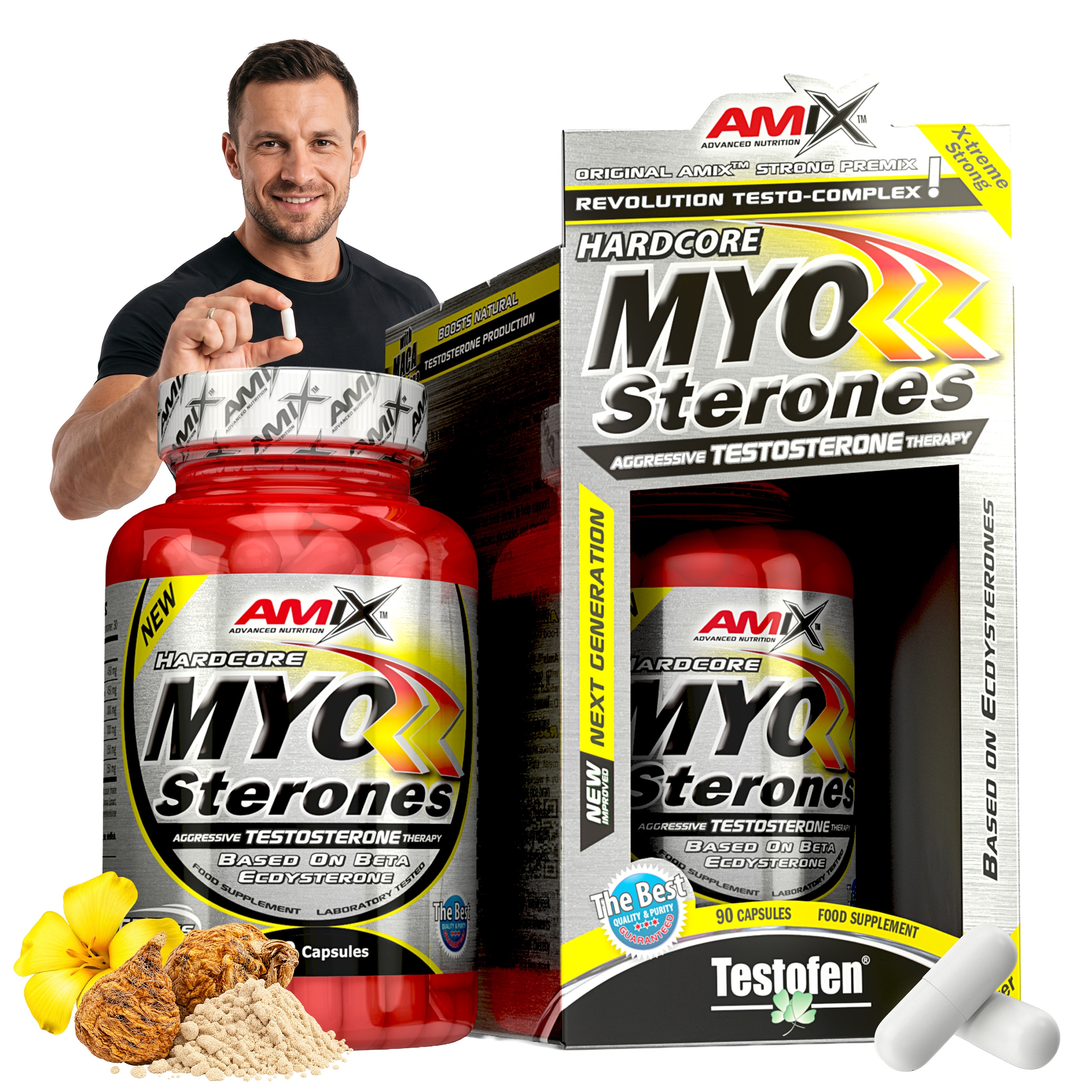 Doplněk Stravy Na Svalovou Hmotu, Testosteron Amix Myosterones Hardcore ekdysteron