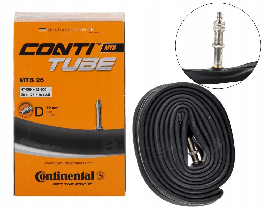 

Dętka Continental Mtb 26x1,75-2.5 zaw. rowerowy DV