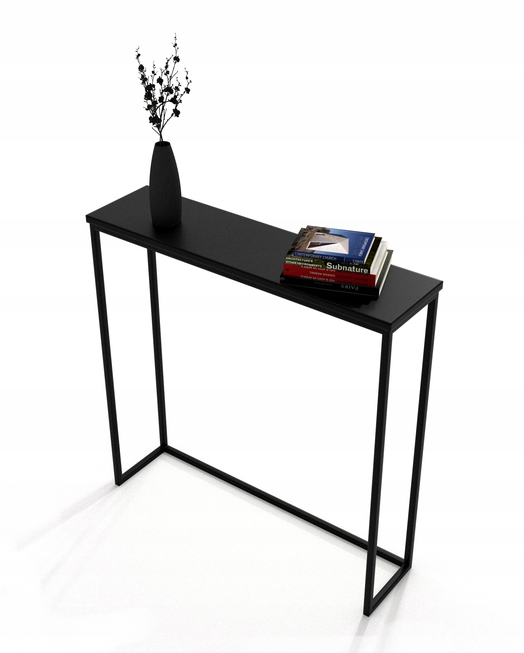 KONSOLA LOFT TOALETKA 80x80x20 CZARNA