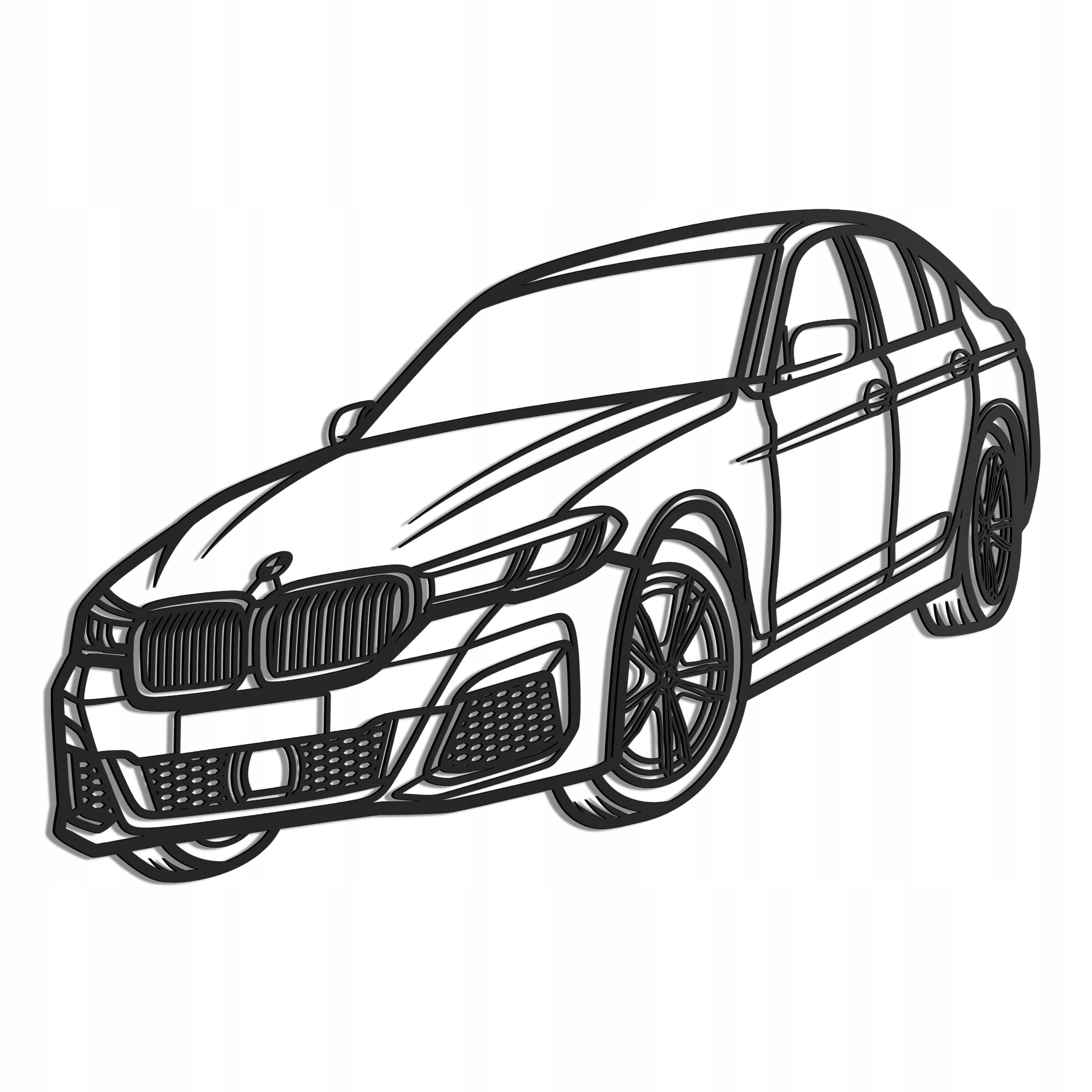 Dřevěný 3D obraz Bmw G30 lci line Nástěnná Dekorace Dárek