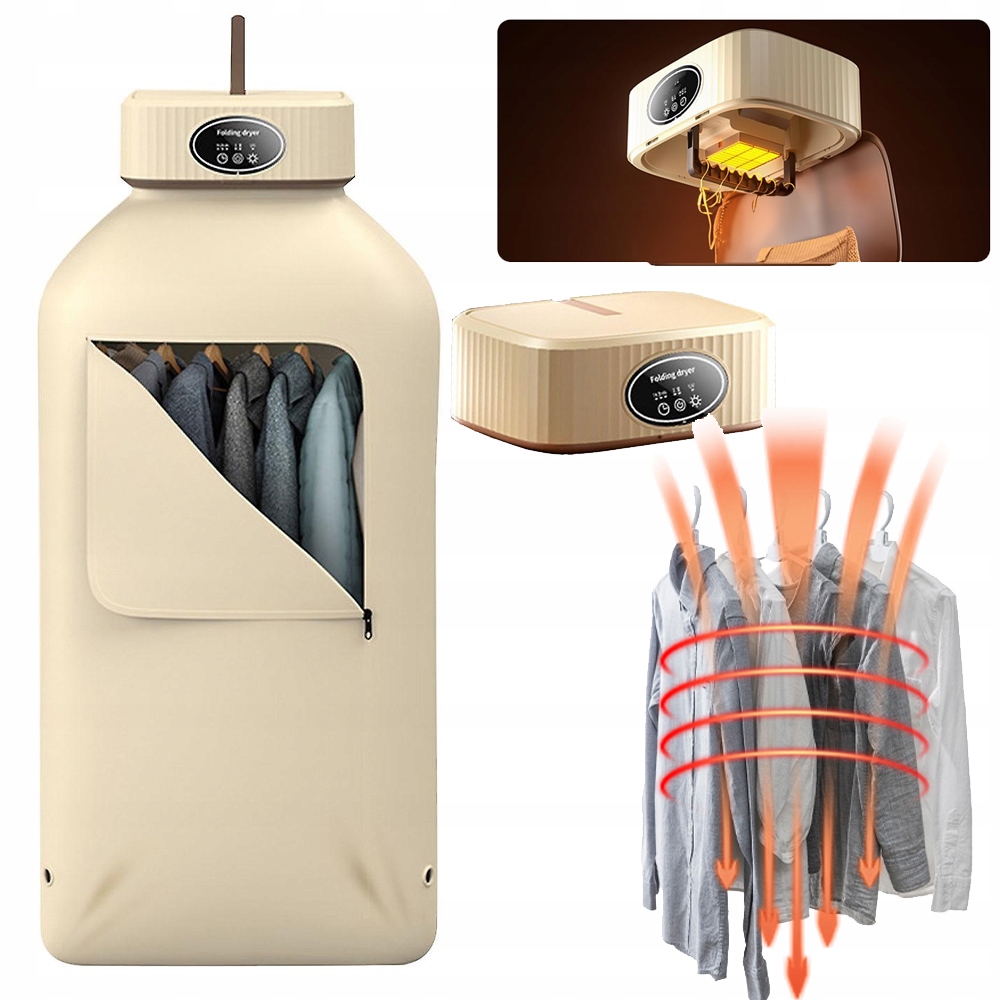 Levně Vyhřívaný Elektrický Sušák Na Prádlo Rychlé Sušení Časovač