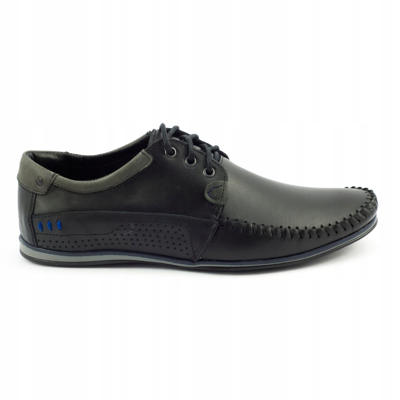 

Buty Męskie Mokasyny Skóra Polskie 875 Czarny 40