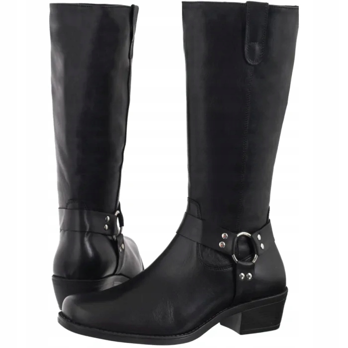 Dámské Kožené Kozačky Ryłko Černé C4XT8___M_WD8 Black