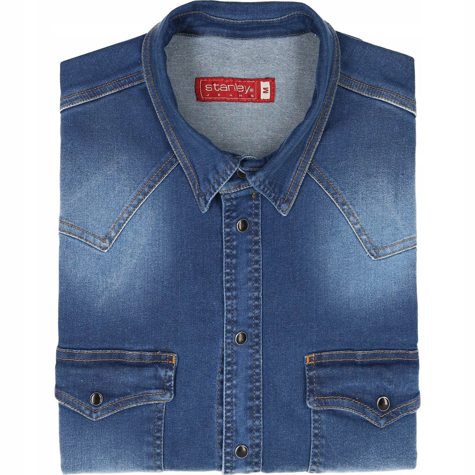 

męska koszula jeansowa ze stretchem 2XL_klatka_122