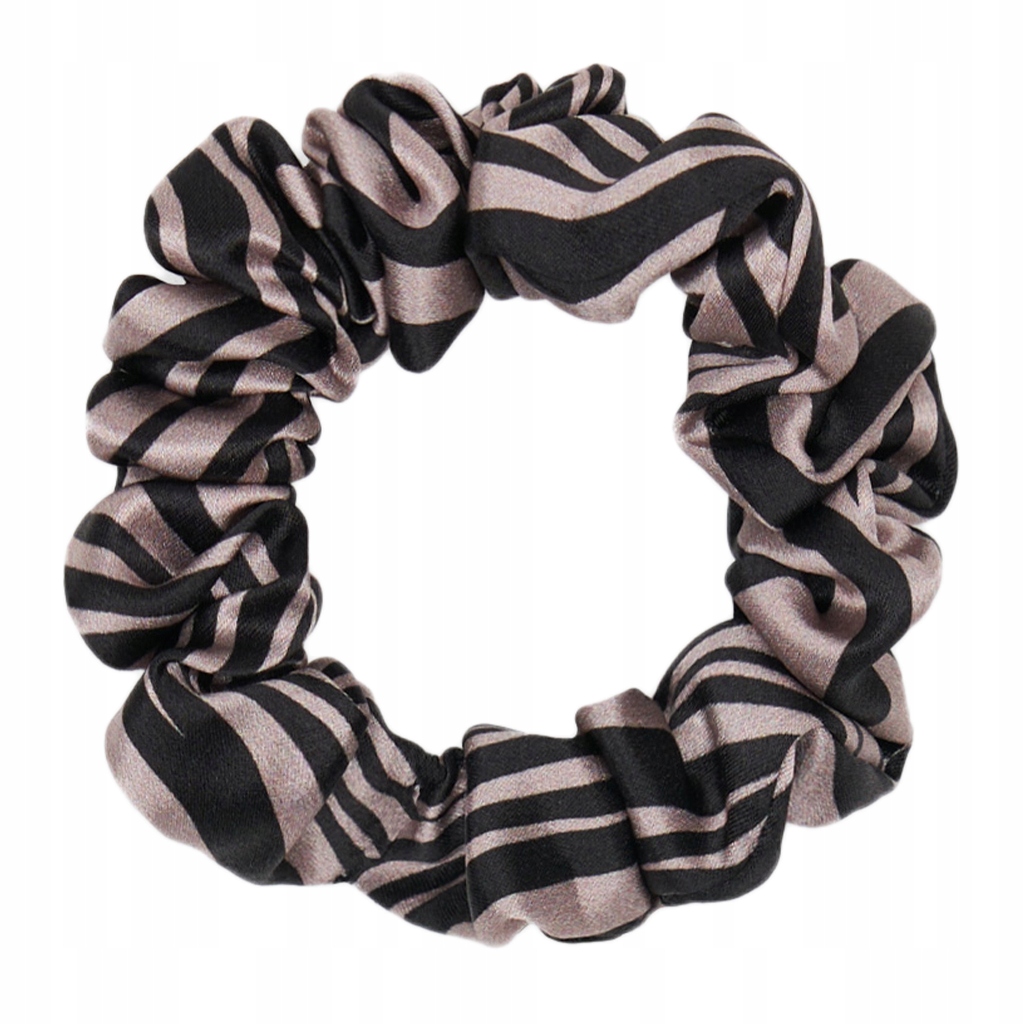 Mała jedwabna gumka do włosów ALMANIA - zebra