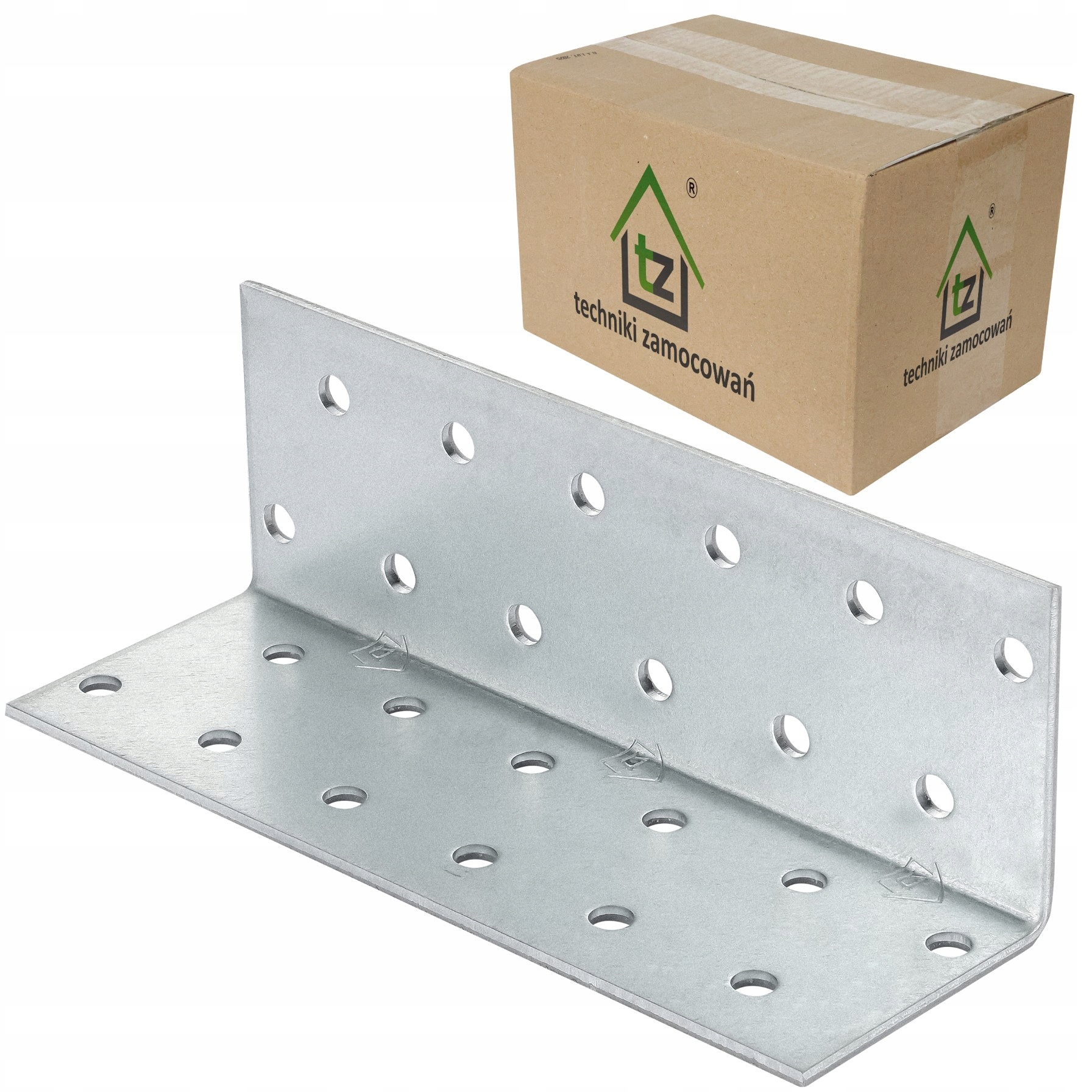 Perforované ocelové úhelníky 40x40x120 x 2 mm 50 ks montážních prvků KM16