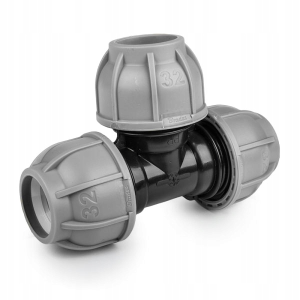 Trójnik do rur PE Bradas Drip System 32mm DSRA10T32