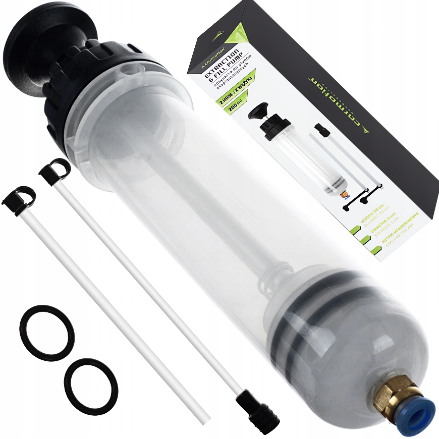 STRZYKAWKA POMPKA ODSYSARKA OLEJU PŁYN HAMULCOWY PALIWO WODY PRZEWODY 200ml