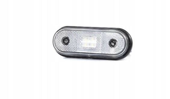 LAMPA OBRYSOWA POZYCYJNA PRZEDNIA LED BIAŁA FT-020 PRZYCZEPA AUTO LAWETA