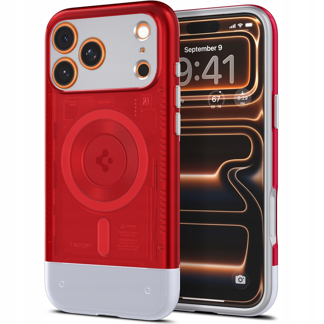 Etui do iPhone 17 Pro Max, Spigen Classic C1 Mag, retro case do MagSafe