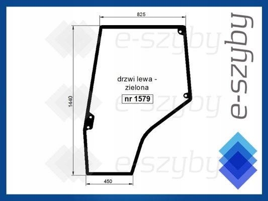 sklo Massey Ferguson Mf série 5400 dveře levé