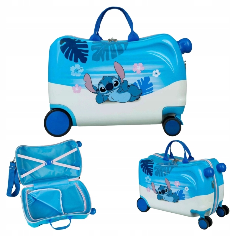 Dziecięca Walizka Turystyczna Podróżna Na Kółkach Disney Stitch 20-23L