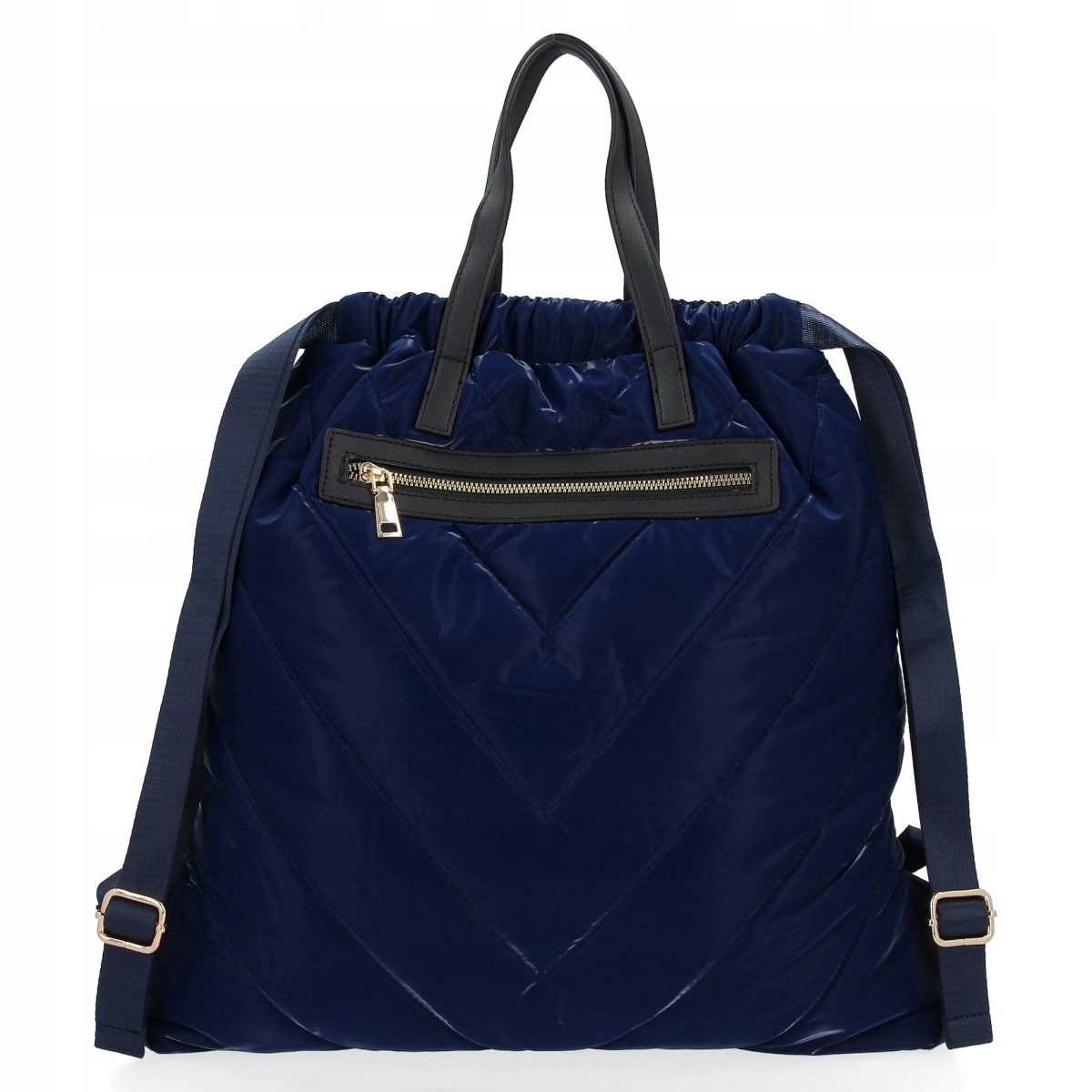 Prošívaná dámská kabelka Batoh XXL od firmy Herisson 1652L80146 Tmavě modrá