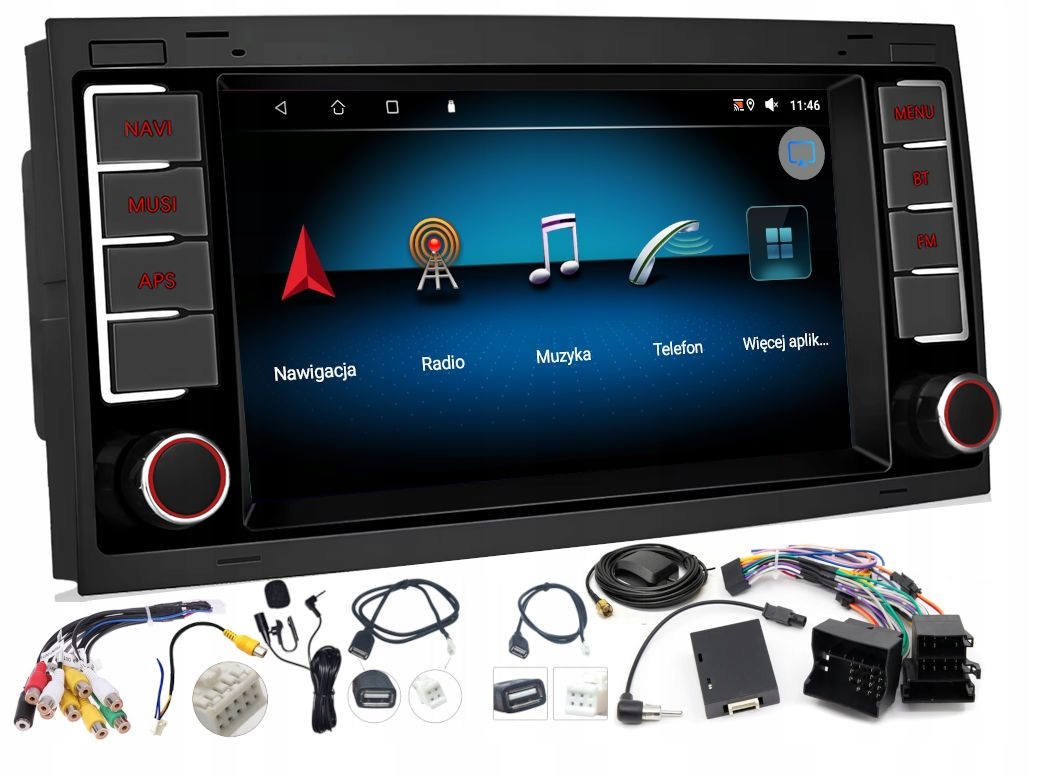 Rádio Gps Android Vw Multivan T5 Touareg 4GB 64GB Carplay Wifi