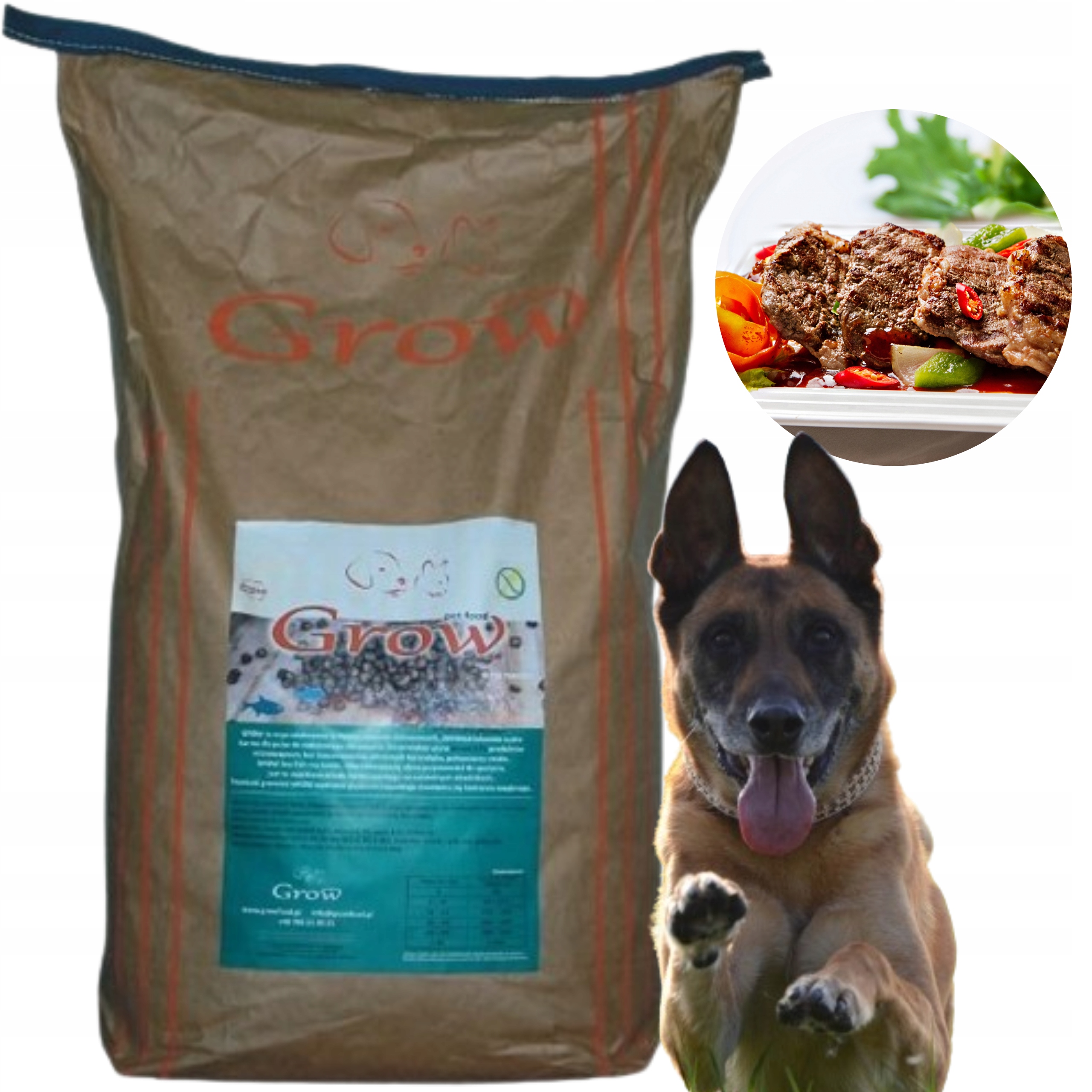 Levně Grow Kachna S Rybou Junior S/m Suché Krmivo pro štěňata 14 kg