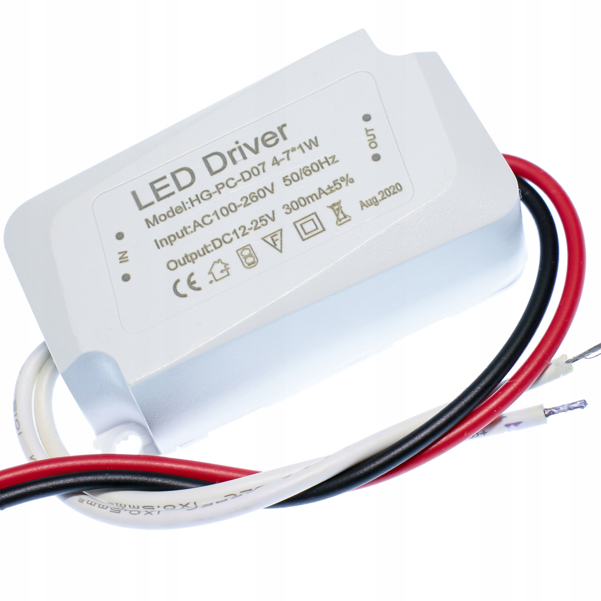

Driver Led 7W 300mA 12 25V zasilacz 4 7W