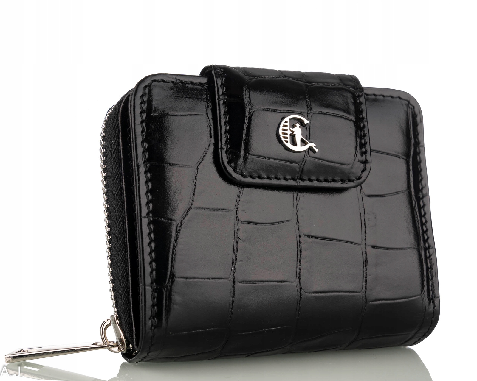 Portfel damski skórzany średni ze skóry pojemny solidny polski karty bilon