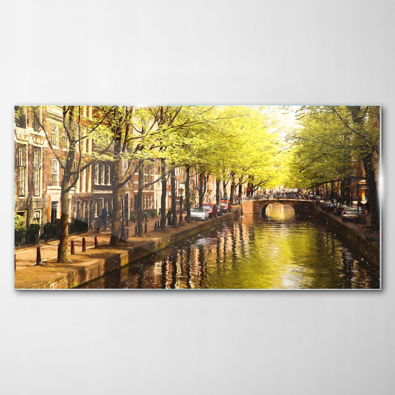 

Obraz Szklany Dekor Holandia Jezioro Most 140x70