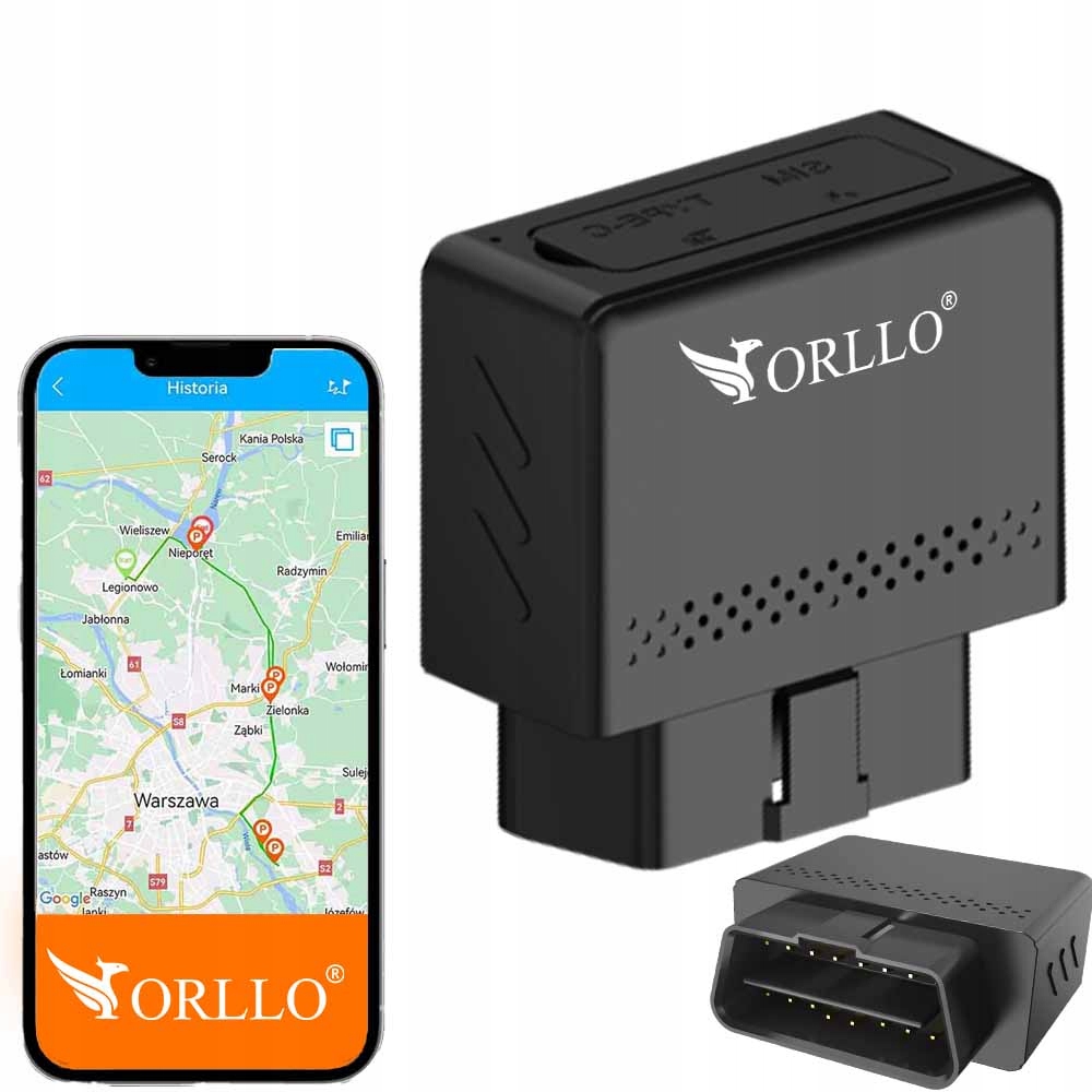 Mini vysílač Gps lokátor do auta Orllo Car Track Obd 4G Sim Gsm