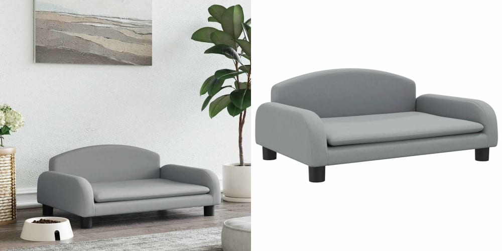 Levně Světle šedé Pelíšek pro psa, 70x45x30 cm, potažené látkou