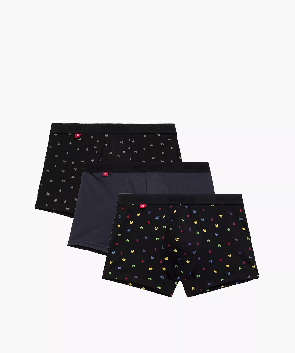 Atlantic Pánské Boxerky 3MH-054 L ČA/GRF/ČA3 3PACK