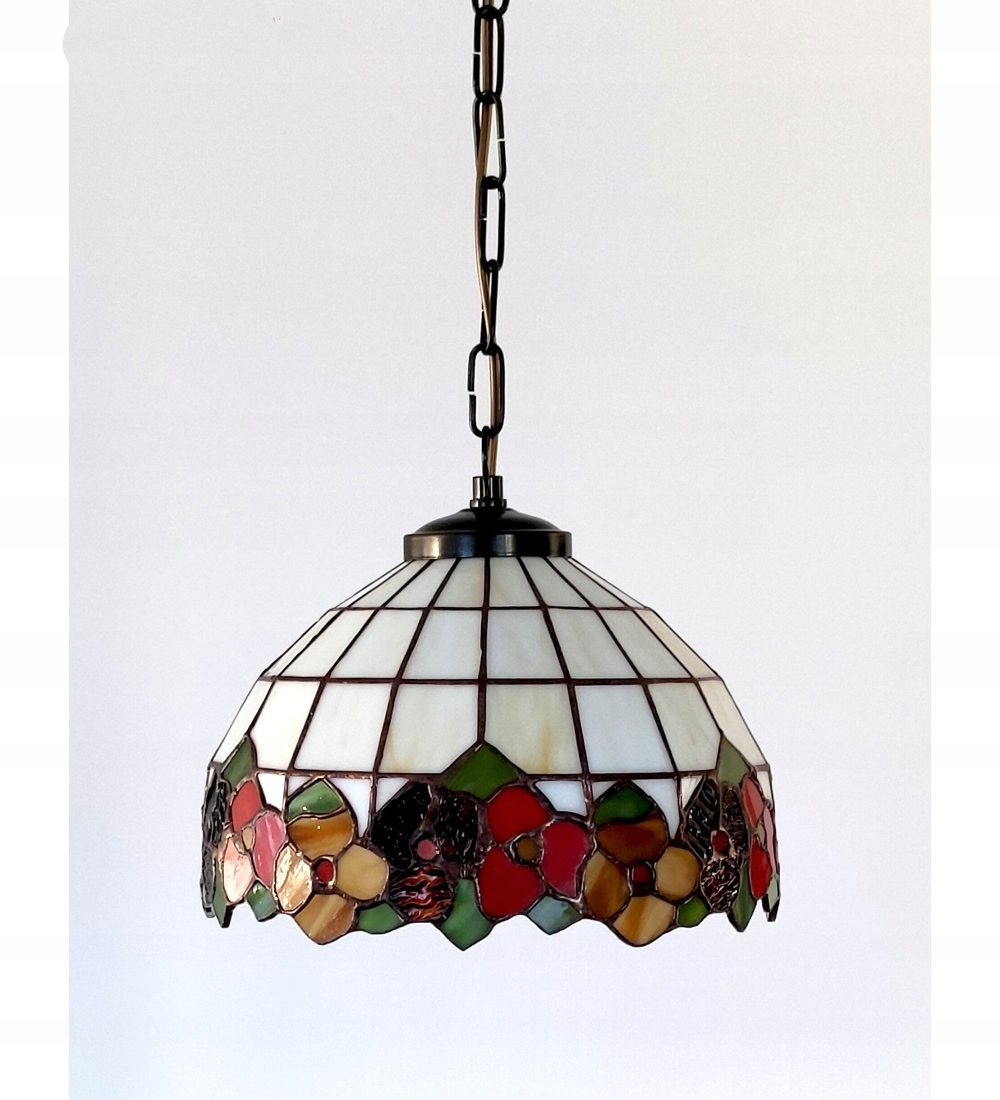 Lampa luster závesný vitráž Bratky 23 cm