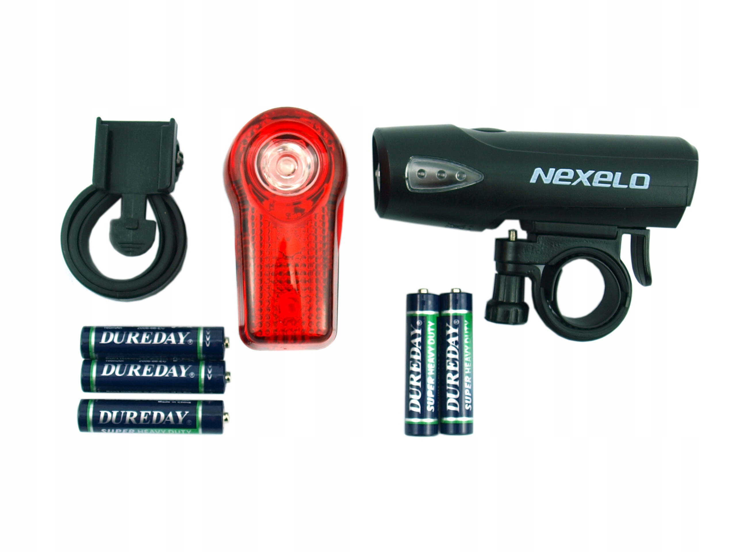 

Zestaw lampek rowerowych przód tył Led bateria