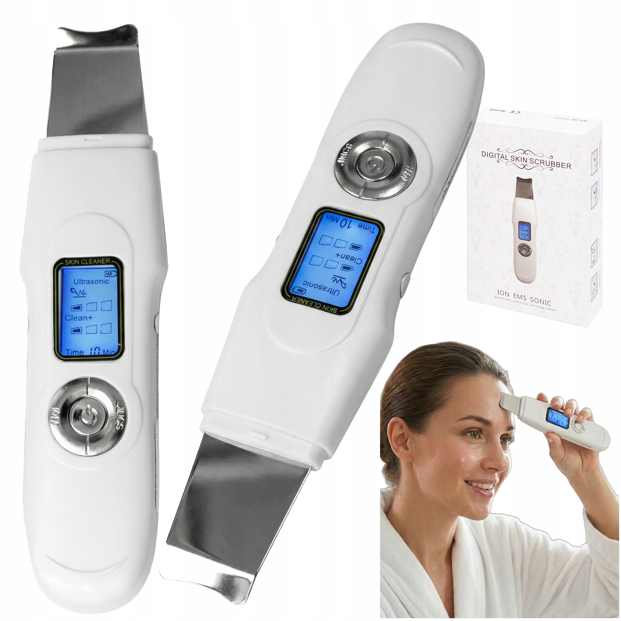 Peeling Kawitacyjny Bezprzewodowe Urządzenie do Twarzy Ems Jonizacja 5w1