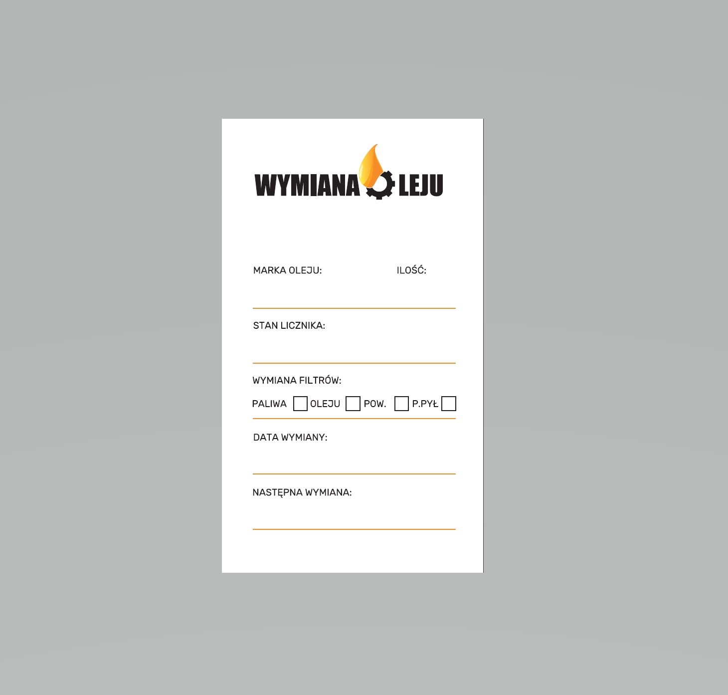 Сервісні наклейки-Заміна масла 1000шт