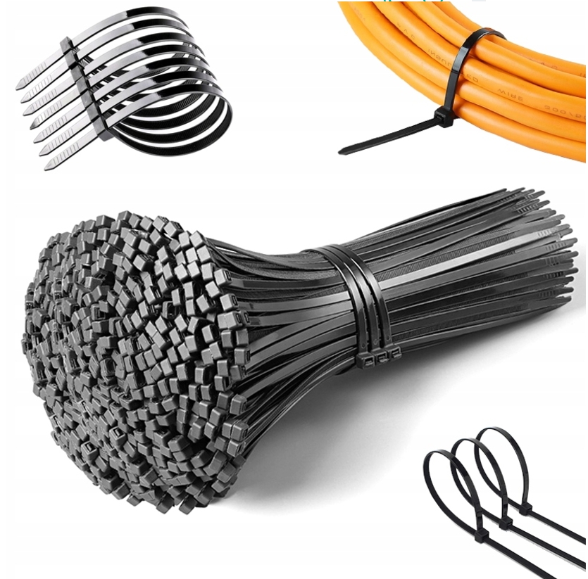 100x Opaski kablowe 100×2,5 mm Cienkie Wytrzymałe, do przewodów Elektroniki