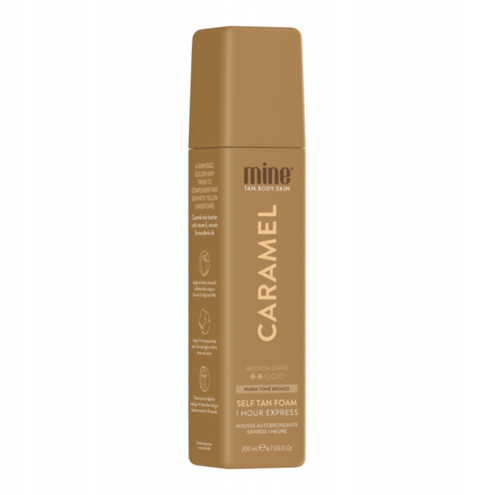 MineTan – samoopalovací bronzující pěna Caramel, 200 ml
