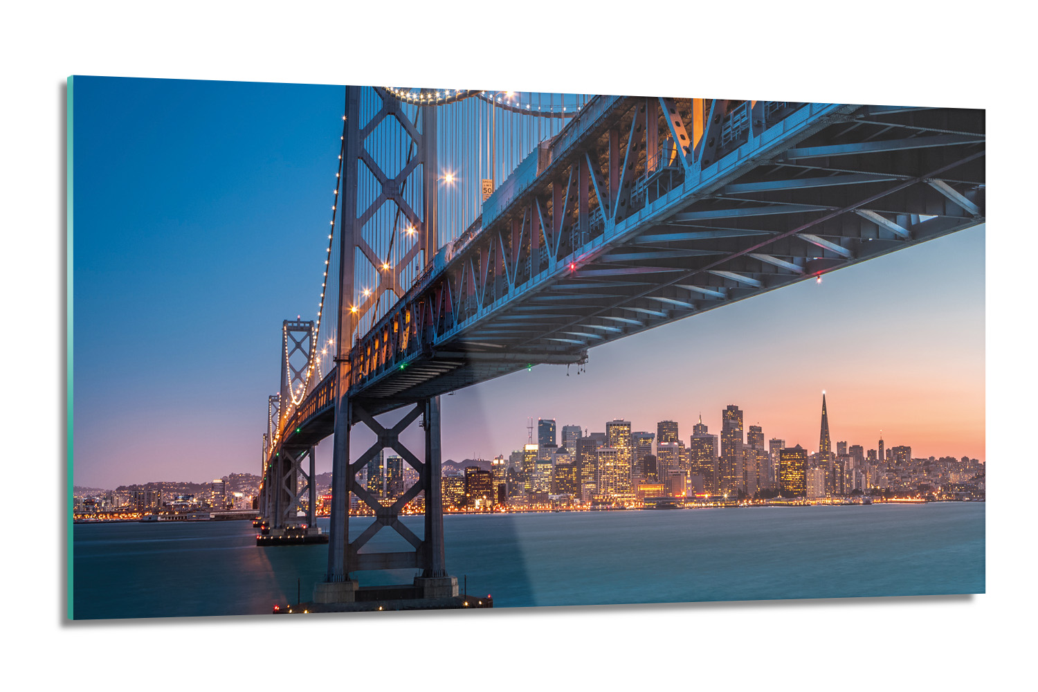 sklenená doska Most mesto rieka moderná 120x60