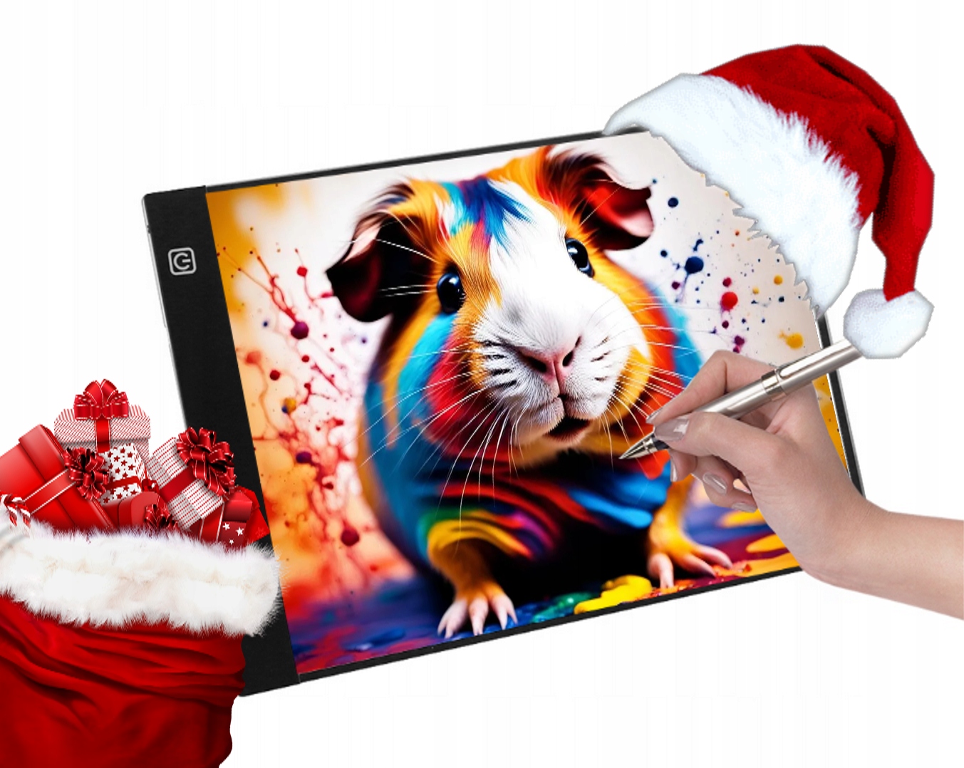 TABLET GRAFICZNY XL LED - PREZENT NA ŚWIĘTA - DESKA KREŚLARSKA PODŚWIETLANA