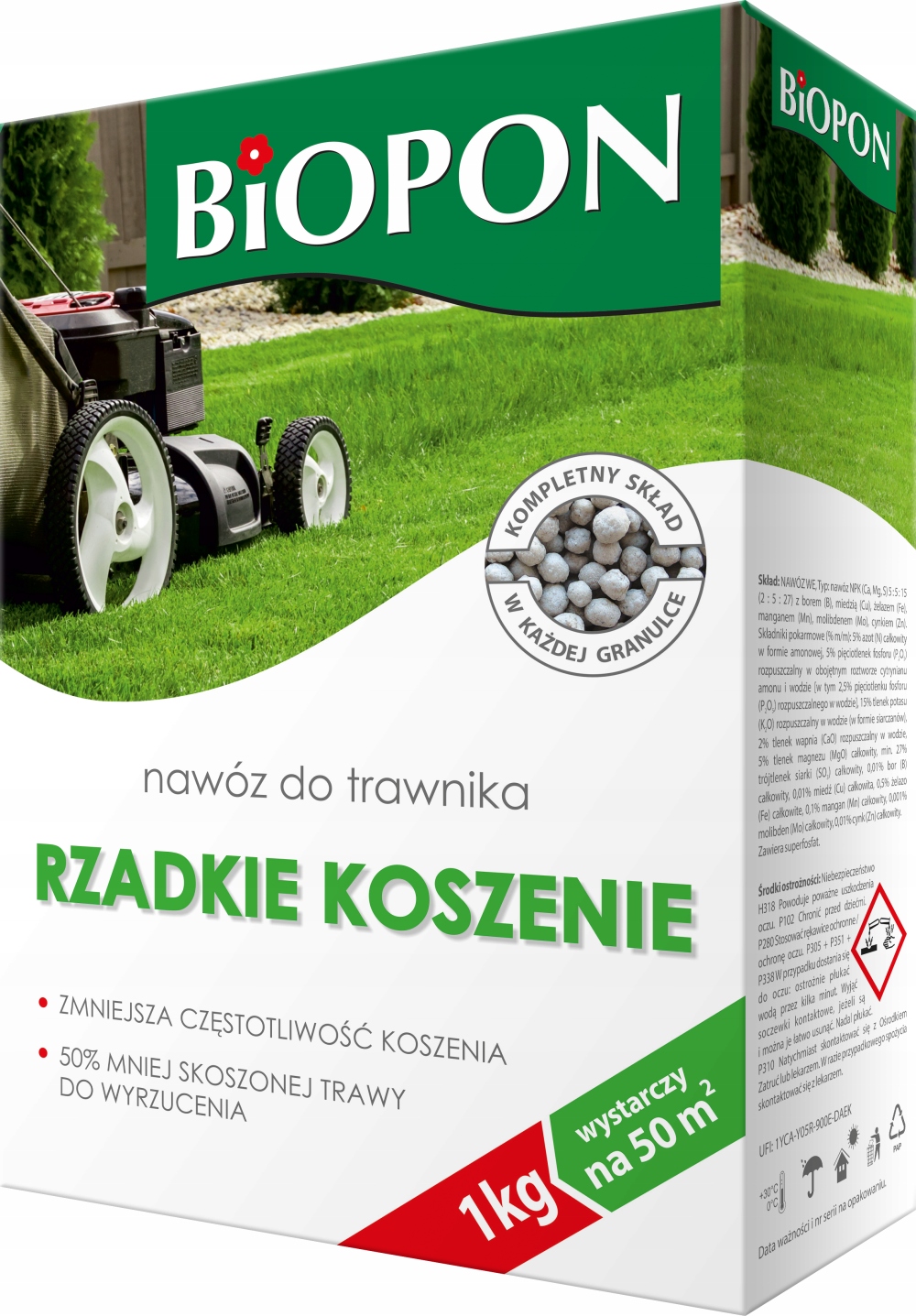 

Nawóz do trawnika Biopon Rzadkie Koszenie 1KG