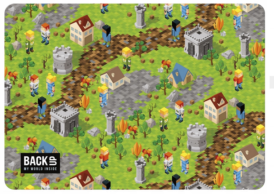 PODKŁADKA NA BIURKO DWUSTRONNA BACKUP PIXELE 40x28,5cm derform