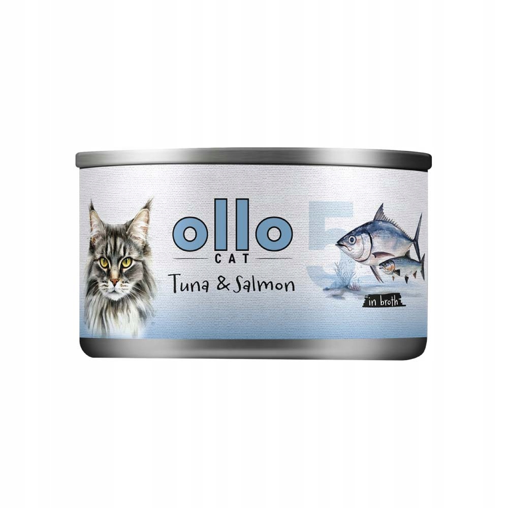 Levně 10X Ollo Cat 5 tuna a losos 70 g