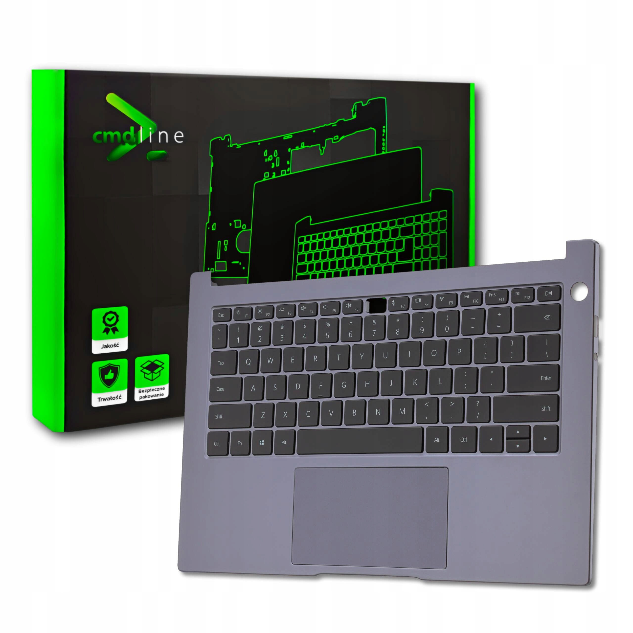 Palmrest Klawiatura Do Huawei Matebook D14 Space Grey Led